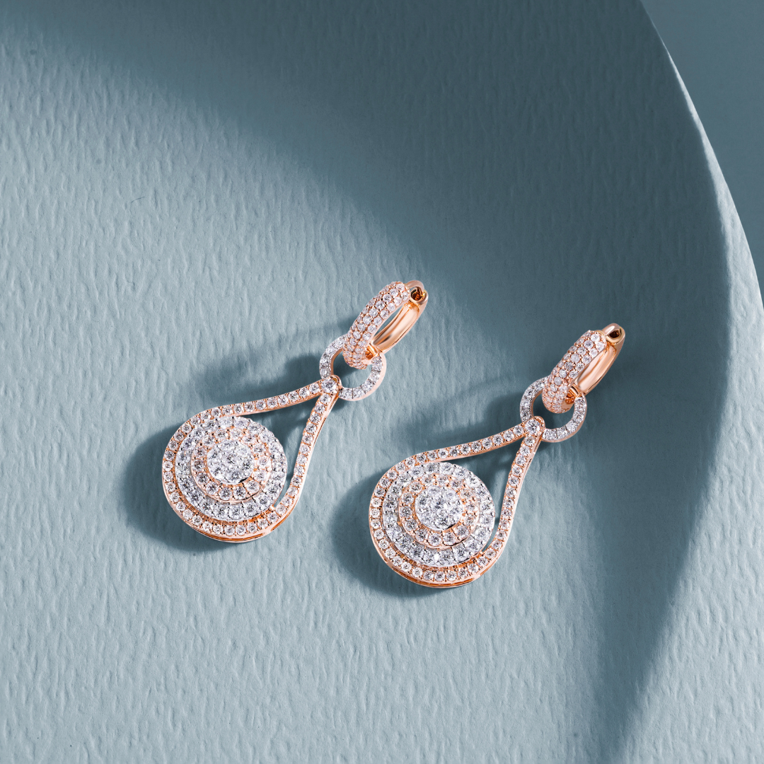 Ark Jewel Gold Plated Stud /Earring Drops & Danglers Earring Set - Image 4